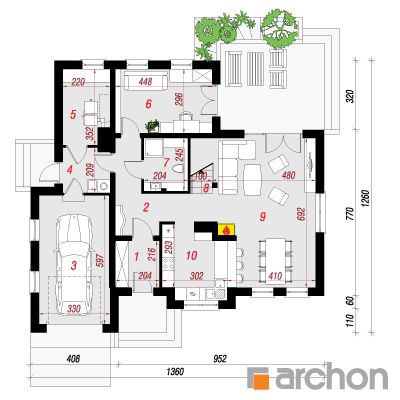  Maja põldtimutites 1. korruse plaan