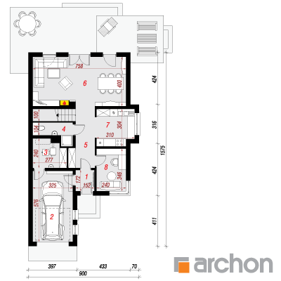  Maja vürtspaprikates 1. korruse plaan