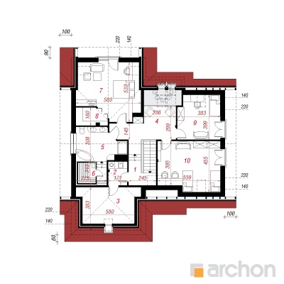  Maja humalates 2. korruse plaan