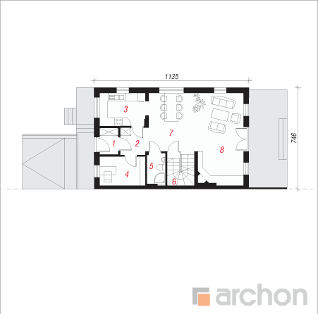  Maja jugapuudes 2 1. korruse plaan