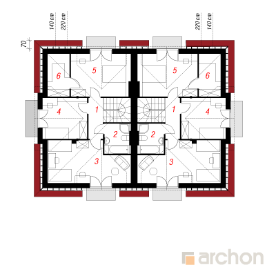  Maja jugapuudes 2. korruse plaan