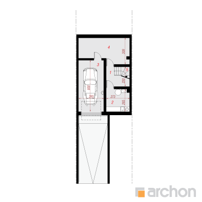  Maja alpikannides 4 (PS) 0. korruse plaan