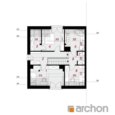  Maja alpikannides 5 (B) 2. korruse plaan