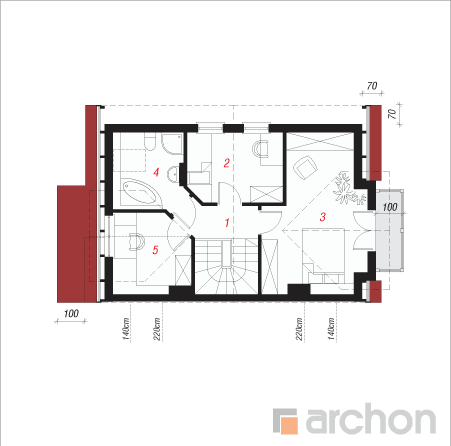  Maja alpikannides 2 2. korruse plaan