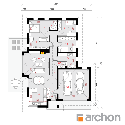  Maja küpressides (G2) 1. korruse plaan