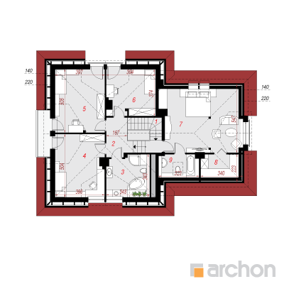  Maja mustköömnetes 2 (G2) 2. korruse plaan