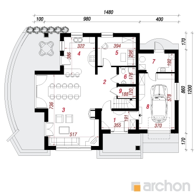  Maja mustköömnetes 1. korruse plaan