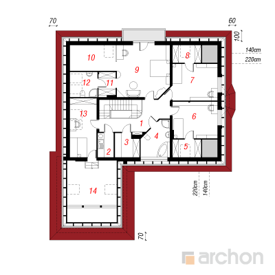  Maja toomingates 2. korruse plaan