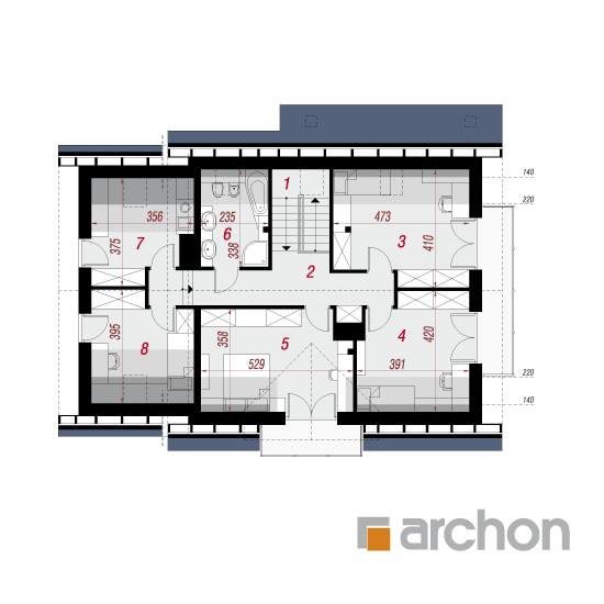  Maja punapõõsastes 2. korruse plaan