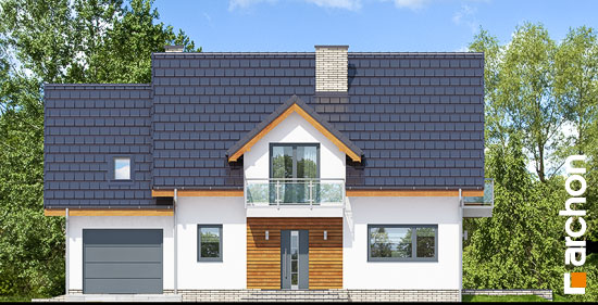 Maja punapõõsastes vaade