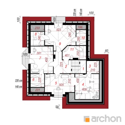  Maja tammesalus (G2) 2. korruse plaan