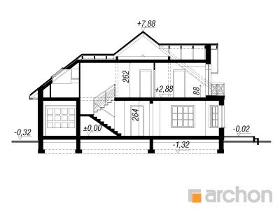 Maja tammesalus (G2) lõige