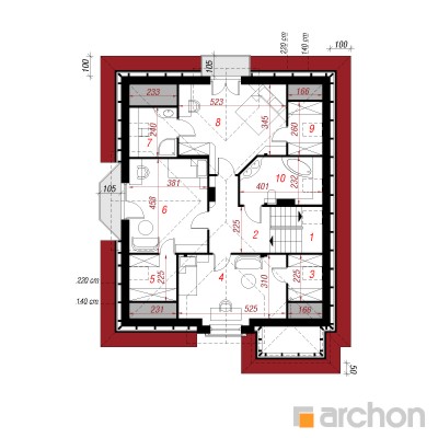  Maja tammesalus 2. korruse plaan