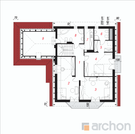  Maja ebatsuugas 2. korruse plaan