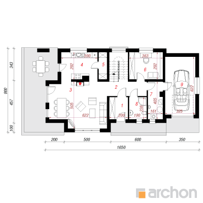  Maja datlipalmides 1. korruse plaan