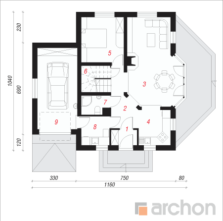  Maja daaliates 3 1. korruse plaan