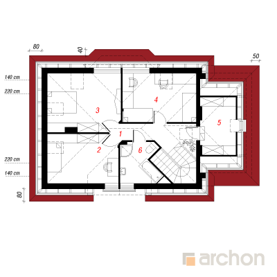 Maja daaliates 2. korruse plaan