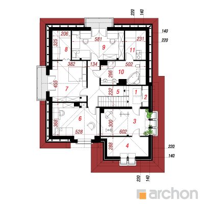  Maja ogaõuntes 2. korruse plaan