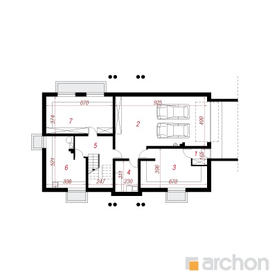  Maja tammepuudes 2 (G2P) 0. korruse plaan