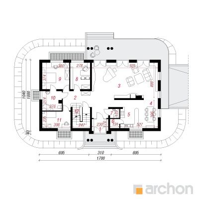  Maja tammepuudes 2 (G2P) 1. korruse plaan