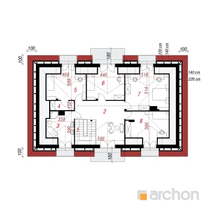  Maja tammepuudes 2 (G2P) 2. korruse plaan