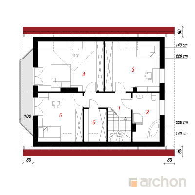  Maja vägiheinas 2. korruse plaan