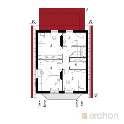  Maja vägiheinas 2 (P) 2. korruse plaan