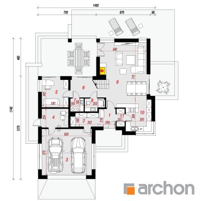  Villa Emilia 1. korruse plaan