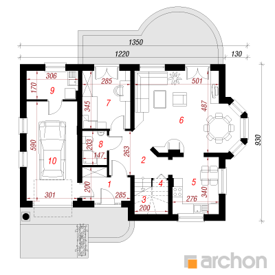  Maja viigipuudes 1. korruse plaan