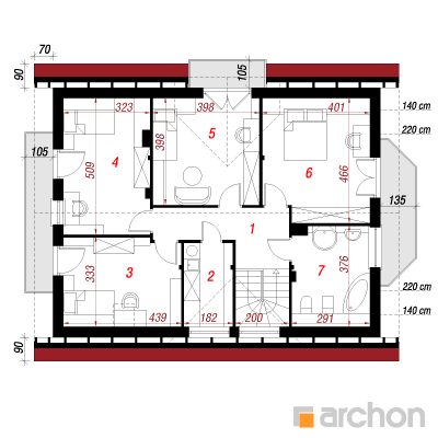  Maja viigipuudes 2. korruse plaan