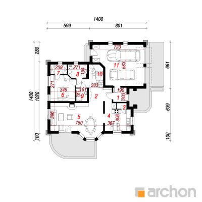  Maja tulinelgis G2 1. korruse plaan