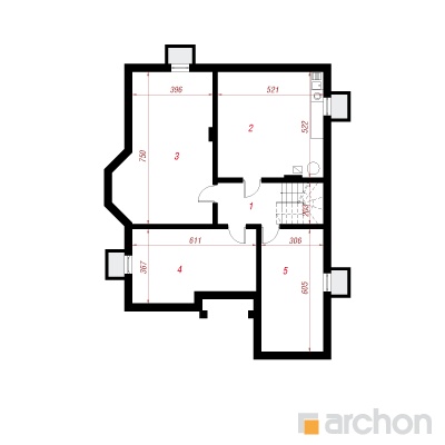  Maja tulinelgis (P) 0. korruse plaan