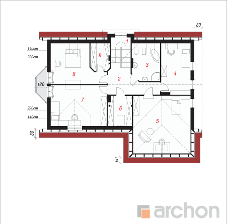  Maja leeklilledes 2. korruse plaan