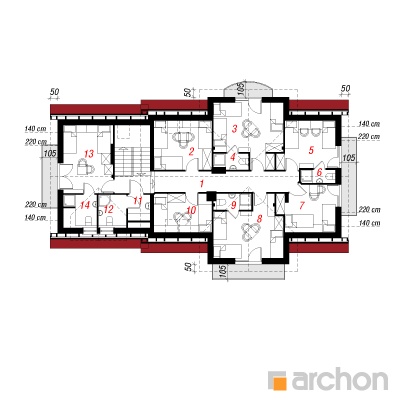  Maja purskkaevu juures 2. korruse plaan
