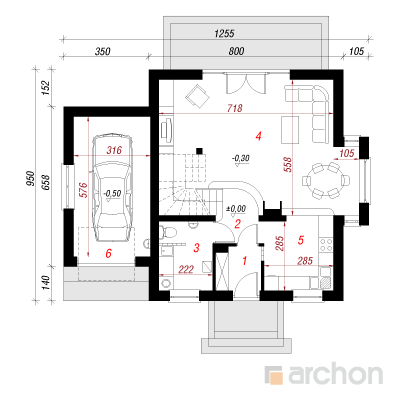  Maja freesiates 1. korruse plaan