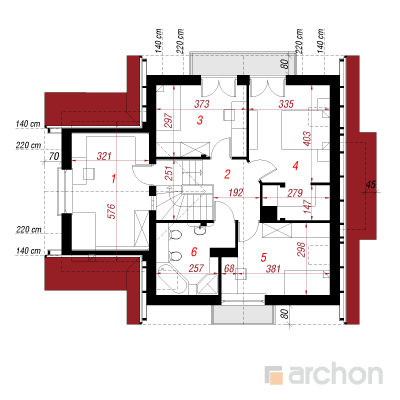  Maja freesiates 2. korruse plaan