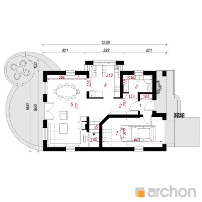  Maja fuksiates 3 1. korruse plaan