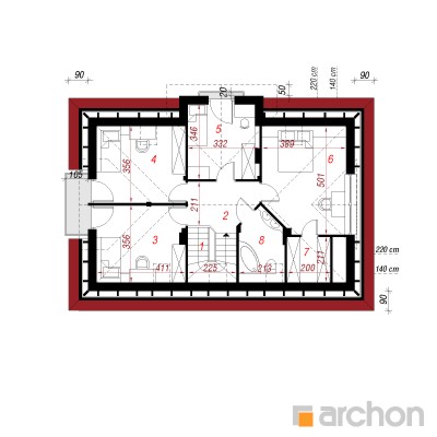  Maja fuksiates 3 2. korruse plaan