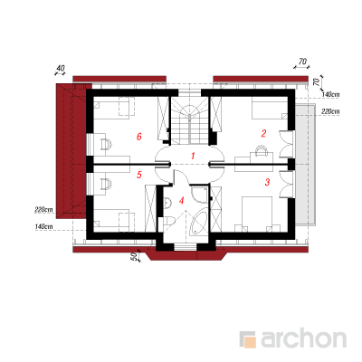  Maja fuksiates 2. korruse plaan