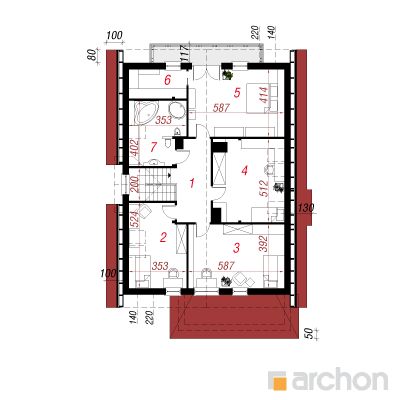  Maja hostades 2. korruse plaan