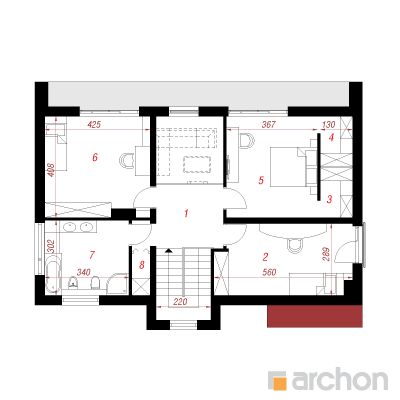  Maja mõrsjalilledes 2. korruse plaan