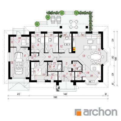  Maja kalevikeppides (N) 1. korruse plaan