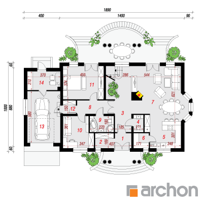  Maja kalevikeppides (PD) 1. korruse plaan
