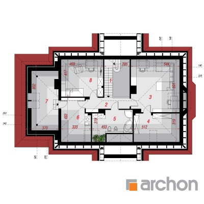  Maja kalevikeppides (PD) 2. korruse plaan