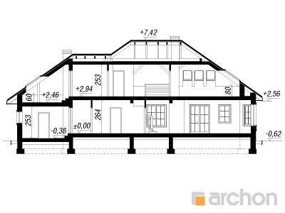 Maja kalevikeppides (PD) lõige