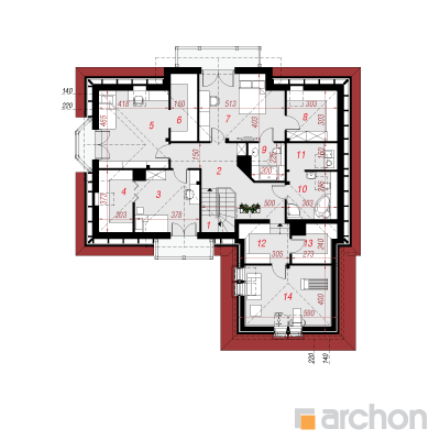  Maja jorjenites 2. korruse plaan