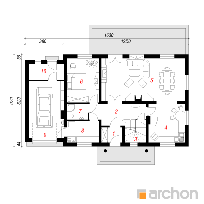  Maja gladioolides 1. korruse plaan