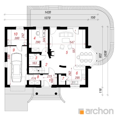  Maja glütsiiniates 2 1. korruse plaan