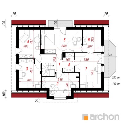  Maja glütsiiniates 2 2. korruse plaan
