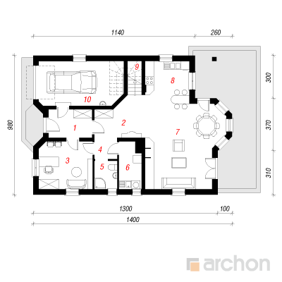  Maja viirpuudes 1. korruse plaan
